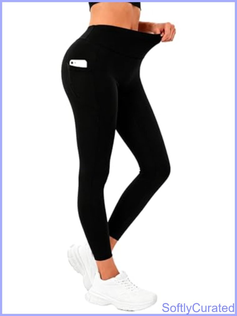 High-Waisted Tummy Control Leggings with Pockets Slimming Workout Yoga Pants